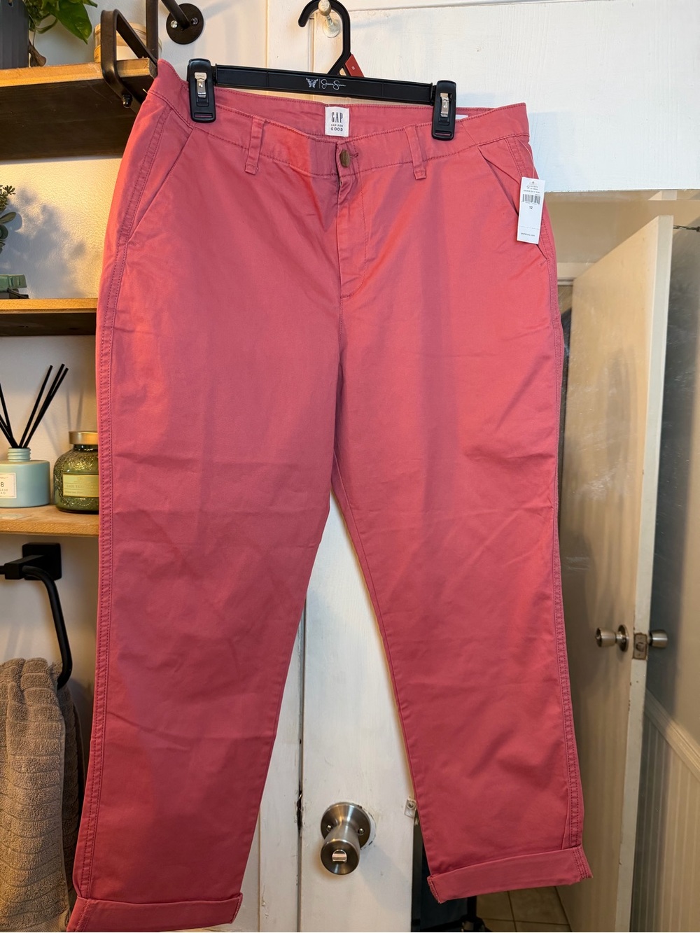 GAP Women's Rose Pink Ankle Chino Jeans